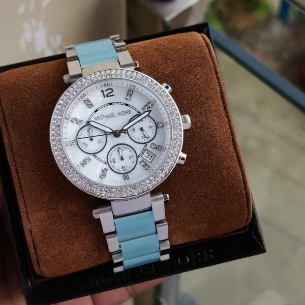 Parker White Dial Two Tone Watch for Women - Image 2