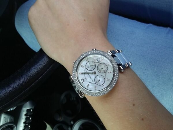 Parker White Dial Two Tone Watch for Women - Image 4
